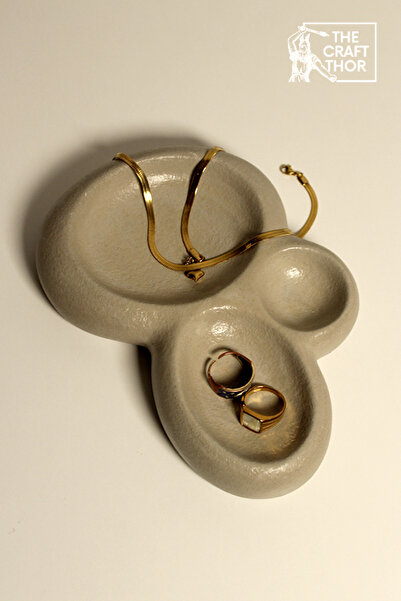 The Craft Thor Double (2 Pieces) Decorative Textured Concrete Organizer/Organizer