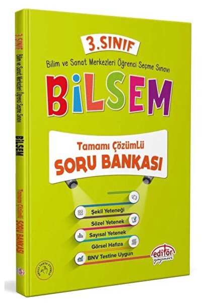 Editör Yayınevi 3. Sınıf Bilsem Konu Anlatım Ve Çözümlü Soru Bankası 2 Li Set