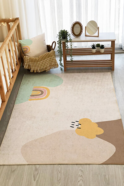 Evmila Modern Desenli Baskı Kalın 7mm Halı Modeli