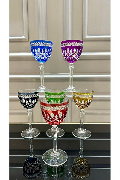 Turkuaz kristal PAŞABAHÇE Renkli Kahve Yanı Su Bardağı