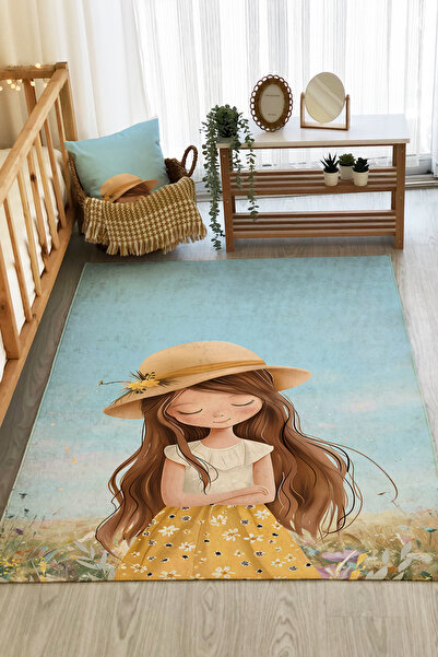 Evmila Prenses Desenli Baskı Kalın 7mm Halı Modeli