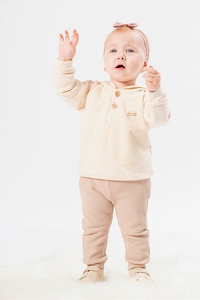 bombe Baby Girl Boy Bottom Top Double Set Cream