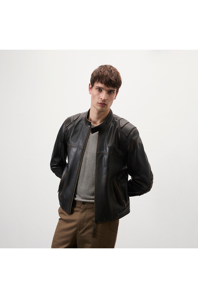 Desa Edessa Gri Erkek Deri Mont