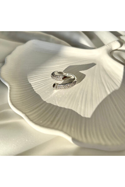 JEWELRY Pirinç  Zirkon Taşlı Ayarlanabilir Yüzük