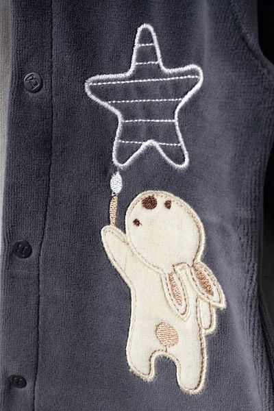 Bebitof Cute Rabbit and Star Pattern Cotton Baby Velvet Jumpsuit