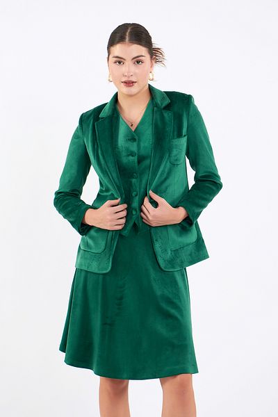 Volanlı Velvet Close Skirt