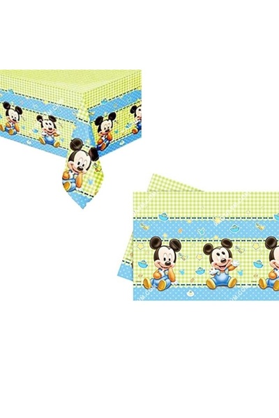 MICKEY Mouse Baby Mickey Masa Örtüsü 120x180 cm Mickey Mouse Konsept Doğum Günü Parti Malzemeleri