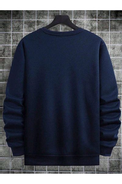 Revasser Unisex Women'S/Men's Detailed Victory Custom Printed Color Oversize Crew Neck Cotton Sweatshirt