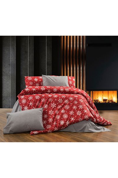 StellaFlavo Single Duvet Cover Set with Elastic Sheets and 2 Pillows