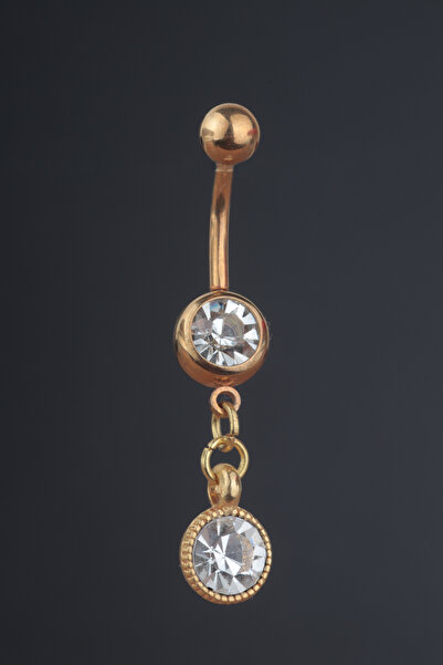 depozoom 316L Cerrahi Çelik Zirkon Taşli Göbek Piercing