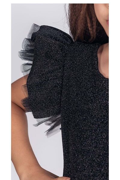 Mnk Baby&Kids Rochie de seara neagra pentru fete - Glitter and Your Lucky M00669