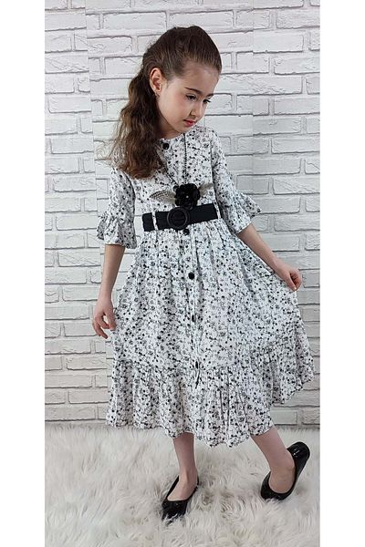 Mnk Vintage dívčí šaty Basma 0299 Šedá