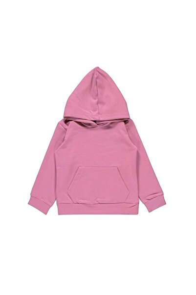 Mnk Baby&Kids Παιδική αθλητική φόρμα Dusty Rose Basic Hooded - Kangaroo Pocket, MNK0611