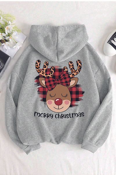 Korefanzin Πρωτοχρονιάτικο εμπριμέ - ΚΩΔΙΚΟΣ Trend KoRefanzın Oversize Hoodie Φούτερ