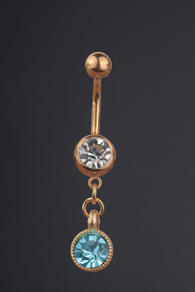 depozoom 316L Cerrahi Çelik Zirkon Taşli Göbek Piercing