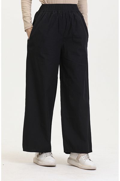 sefamerve Blugi cu talie elastică 2734D-01 Negru
