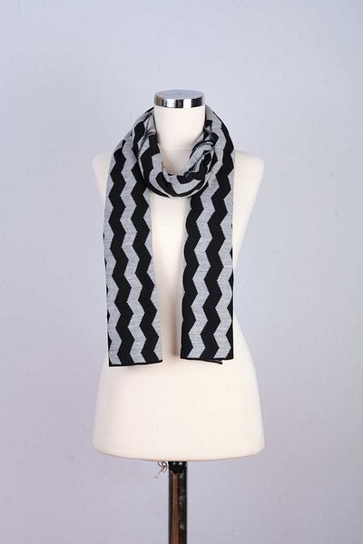 Sebir Moda Zigzag Patterned Knitwear Scarf