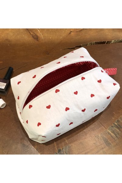 Joli Minimal Heart Makeup Bag & Travel Bag