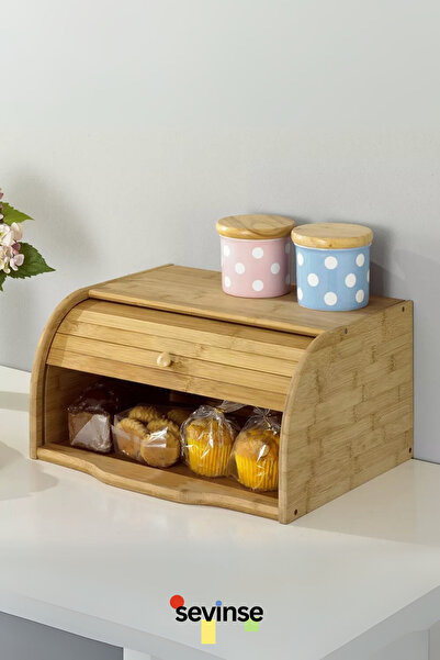 Sevinse Home Bamboo Bread Basket 40cm XL Large Size Bamboo Bread Holder