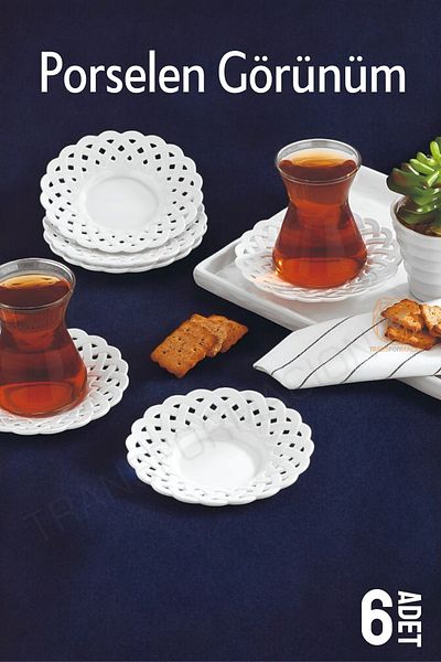Transformacion Modacar 6Pcs Porcelain Look Tea Plate Set