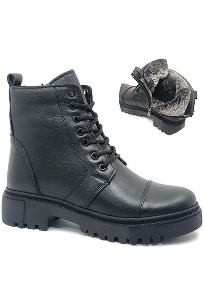 Kids Club Shoes Kocamanlar 4290 - Γυναικείες μπότες από γνήσιο δέρμα μαύρο
