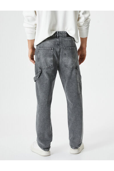 Koton Washed Jeans Pants with Pocket Detail and Buttons