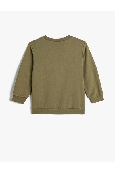 Koton Mikina s dlouhým rukávem Crew Neck Slogan Potištěný Zvýšený
