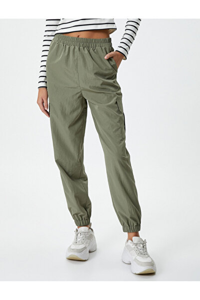 Koton Παντελόνι Cargo με ελαστική μέση και μπατζάκια και τσέπες που φούντωσαν