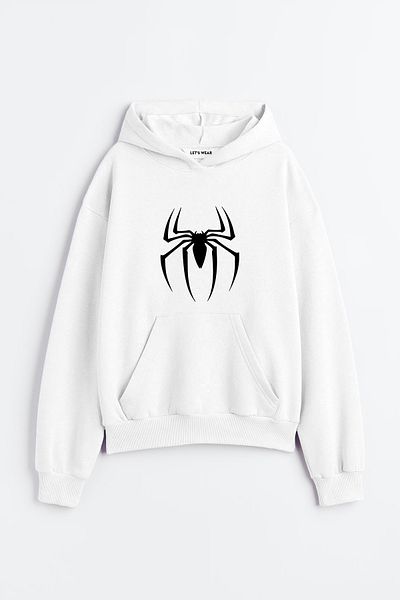 Let's Wear Spider Printed Premium 3ο για κορίτσια και αγόρια Φούτερ με νήμα Compact Oversize
