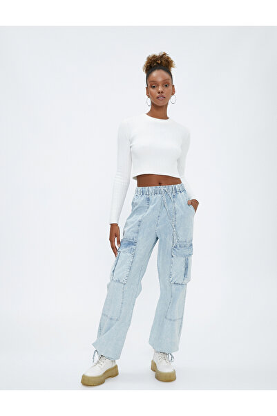 Koton Джинси карго з кишенями Деталізовані мішкуваті джинси з мішкуватим поясом