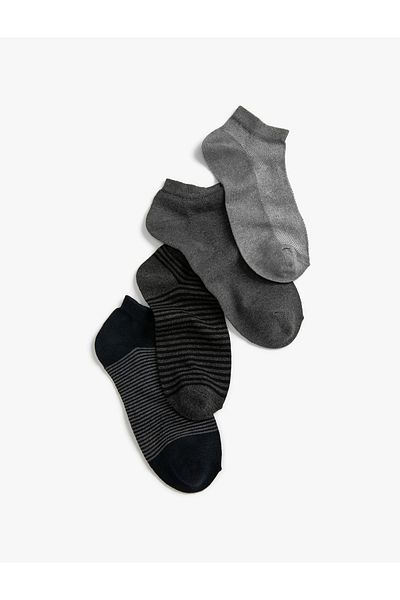 Koton Set de 4 șosete cu papuci cu dungi