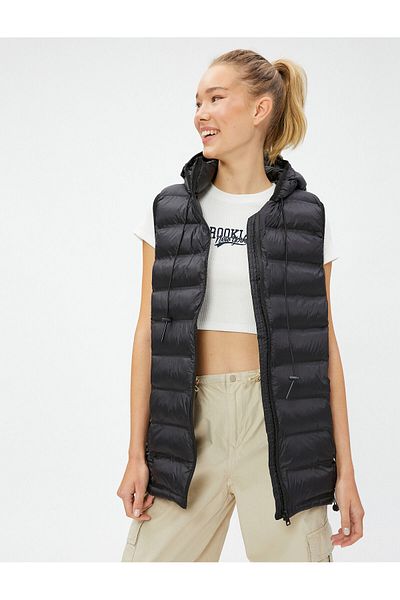 Koton Puffer Vest Hooded Pocket Detailed With Stopper