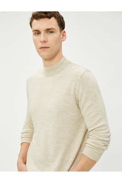 Koton Acryl-Strickpullover mit halbem Rollkragen