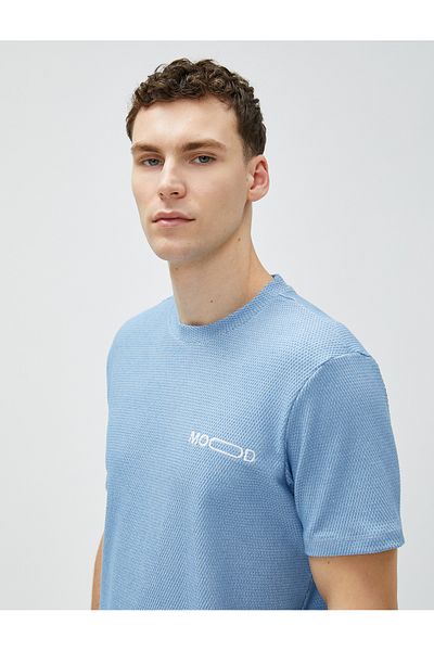 Koton Tricou Slim Fit mânecă scurtă Decolteu Crew Texturat