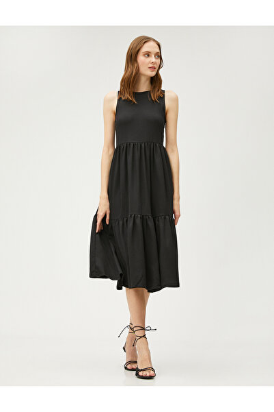 Koton Rochie Midi Fără mâneci cu gât rotund