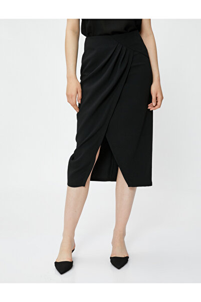 Koton Midi Etek Anvelop Kapama Derin Yırtmaçlı