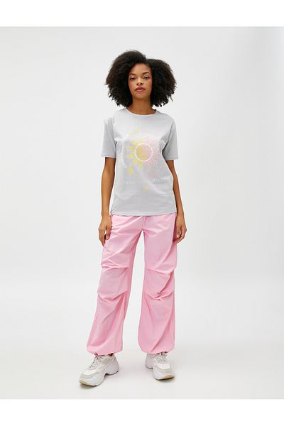Koton Printed T-Shirt Cotton Short Sleeve Crew Neck