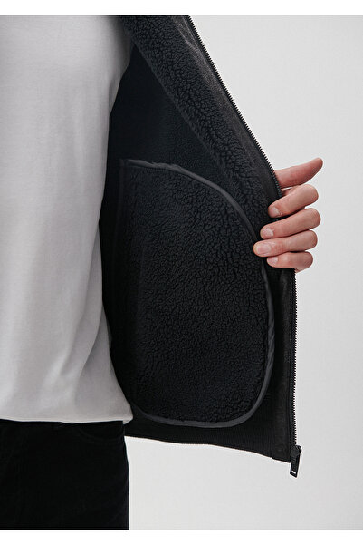 Mavi Schwarze Kunstlederjacke, reguläre Passform / normaler Schnitt 0110237-71379