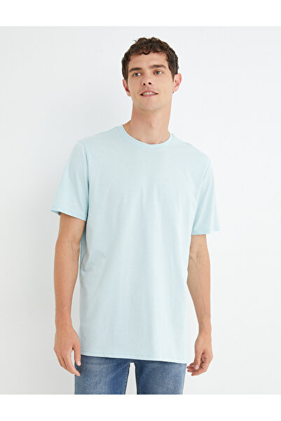 Koton Basic-T-Shirt mit Rundhalsausschnitt und kurzen Ärmeln aus Baumwolle