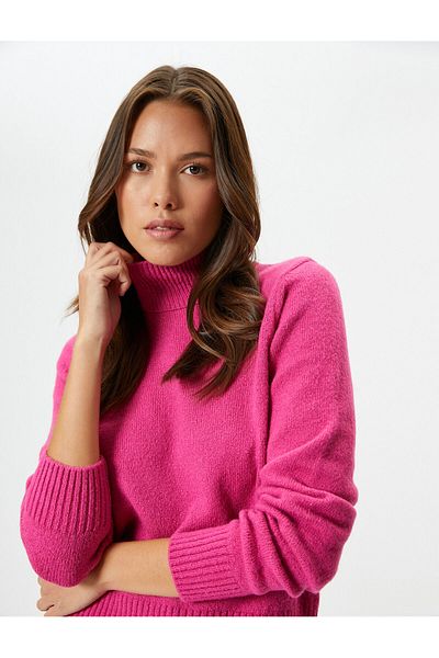 Koton Turtleneck kötött pulóver - hosszú ujjú, puha textúra