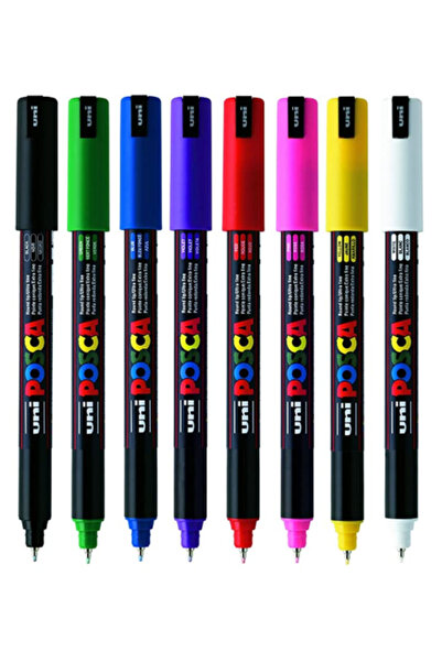 POSCA مجموعة أقلام تلوين PC-1MR مقاس 0.7 مم [8C]