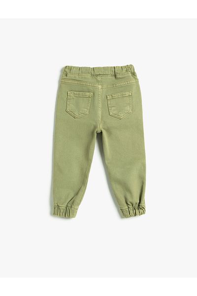 Koton Pantaloni Jogger Buzunar Cravata Talie Bumbac