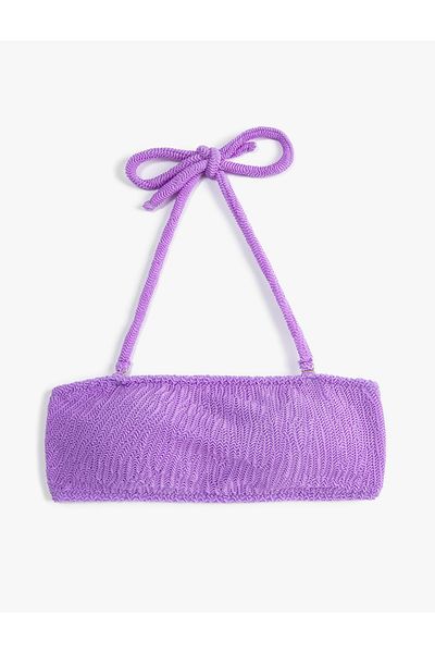 Koton Στράπλες μπικίνι Top Halter Neck με υφή