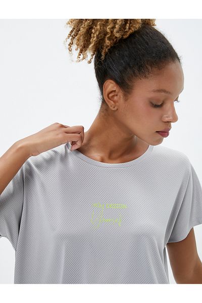 Koton Oversize Basic Sports T-Shirt Short Sleeve Round Neck