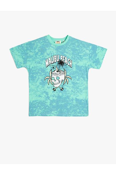 Koton Tricou cu mânecă scurtă imprimat cu model batik din bumbac