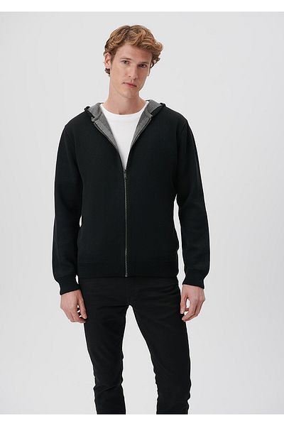 Mavi Μαύρη ζακέτα Regular Fit / Normal Cut 0710168-900