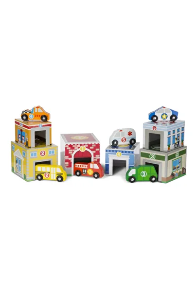 Melissa & Doug Knee Play Tower - Buildings & Vehicles