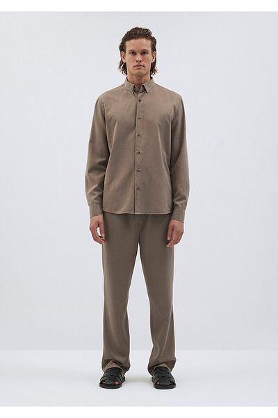 Mavi Linen Blended Brown Shirt Regular Fit / Regular Cut0210805-82393