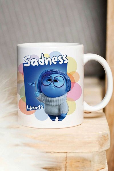 HEDİYEDİYE Reverse Face Sadness - Sadness Designed Mug Cup Series 3