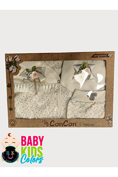 baby kids colors 5-Piece Boxed Certified Organic Pure Cotton Cute Hospital Di...
